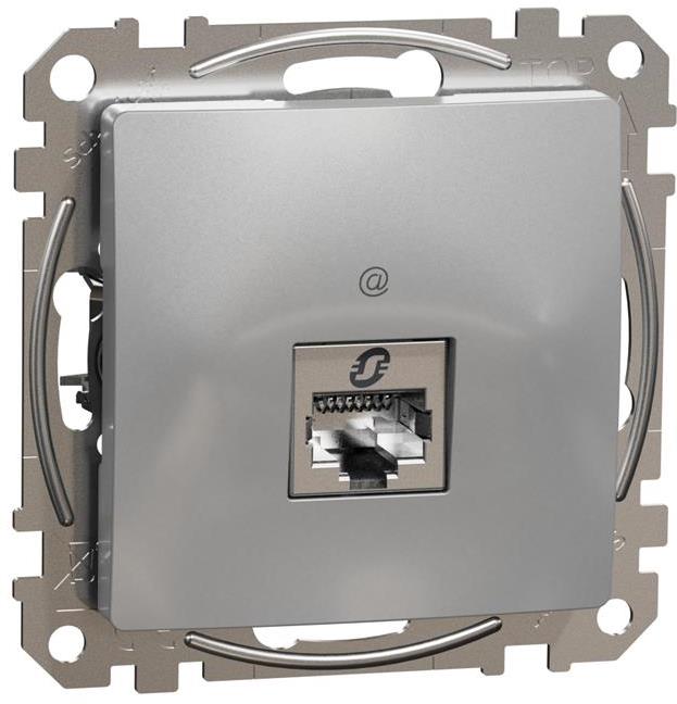 Розетка RJ45 STP cat.6 S-One цвят Алуминий Sedna SE, SCHNEIDER ELECTRIC, SDD113461S