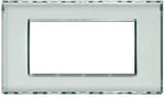 Рамка 4 мод. правоъгълна Kristall transparent LL Bticino, BTICINO, LND4804KR