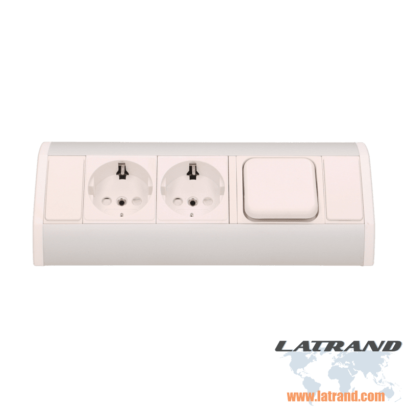 Ъглов контакт с детска защита , 2 отделения шуко- OR-GM-9002W-G(GS), ORNO
