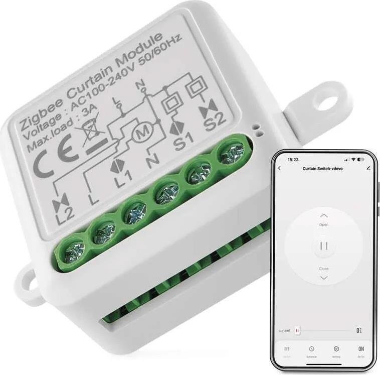 Микромодул Smart реле 1х щори 3A изисква неутрала IP-2121CZ ZigBee GoSmart EMOS