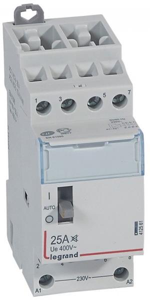 Модулен контактор с ръкохватка CX3, 25A 4NO 220V 2 модула БЕЗШУМЕН Legrand, LEGRAND НИСКО НАПРЕЖЕНИЕ, 412561