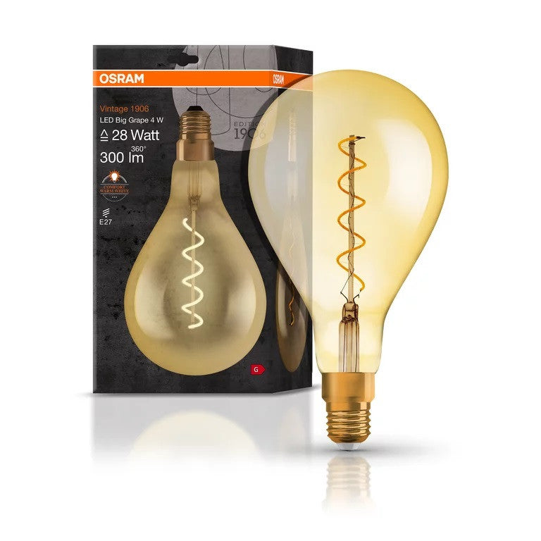 LED ЛАМПА VINTAGE 1906 LED CL A160 GOLD28 4W/820 E27 LEDVANCE