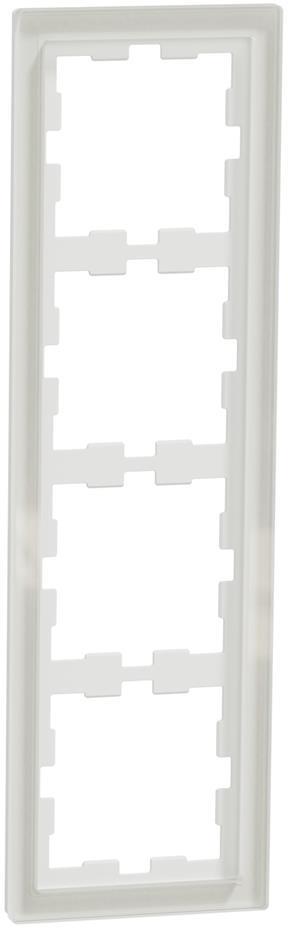 Рамка 4х цвят Кристално бял System Design Merten SE, SCHNEIDER ELECTRIC, MEG4040-6520