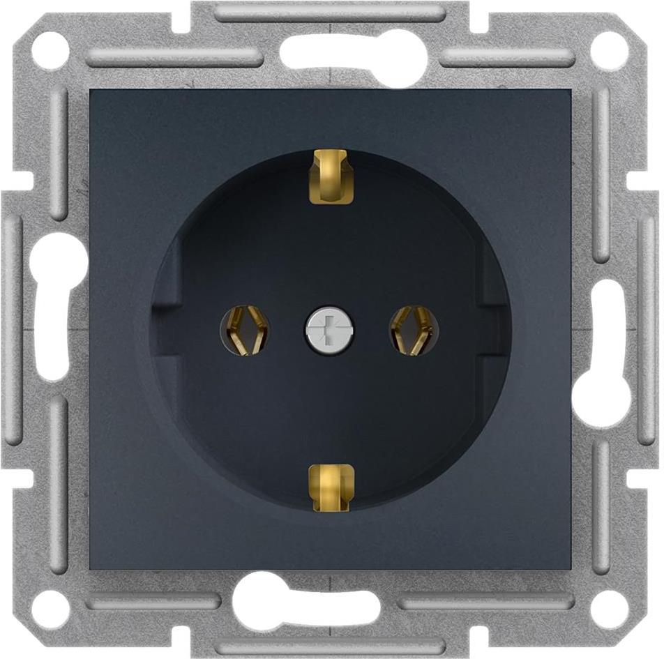 Контакт ШУКО 16A цвят Антрацит Asfora SE, SCHNEIDER ELECTRIC, EPH2900171