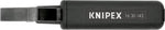 Кабелен нож, за изолация Ø19-40мм, черна ръкохватка 145мм, с фиксатор, Knipex - K1630145SB