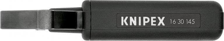 Кабелен нож, за изолация Ø19-40мм, черна ръкохватка 145мм, с фиксатор, Knipex - K1630145SB