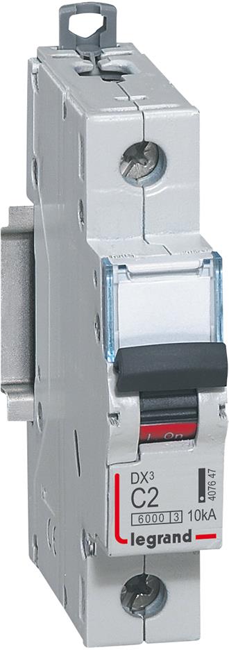 Автоматичен прекъсвач DX3 1P 2A крива С 6kA Legrand, LEGRAND НИСКО НАПРЕЖЕНИЕ, 407647