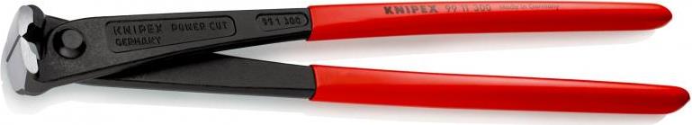 Клещи за рязане на арматурна тел усилени, червена ръкохватка 300мм, Knipex, KNIPEX, K9911300