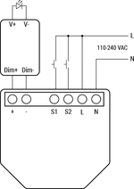 Микромодул Smart реле 1х димер 0-10V изисква неутрала Shelly Plus 0-10V Dimmer - 265703