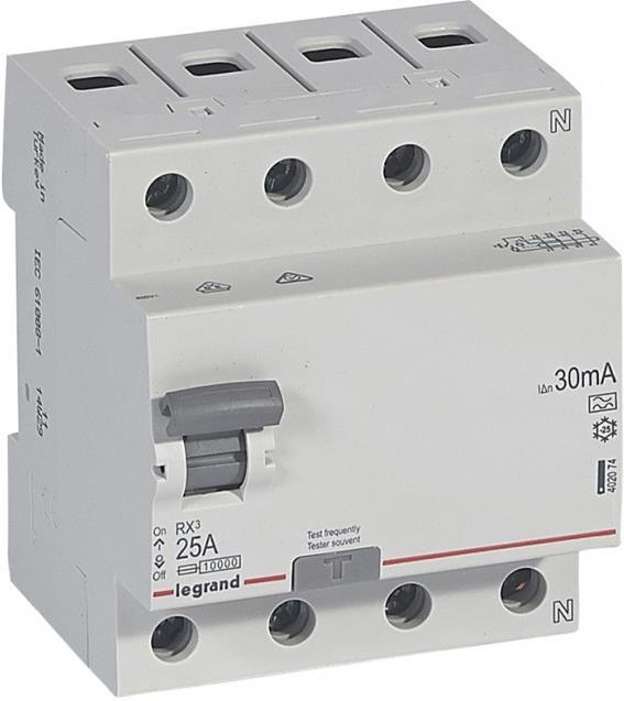 ДТЗ 4P 25А 30mА серия RX3 ID тип A Legrand, LEGRAND НИСКО НАПРЕЖЕНИЕ, 402074