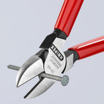Клещи диагонални резачки, червена ръкохватка 140мм, Knipex - K7001140