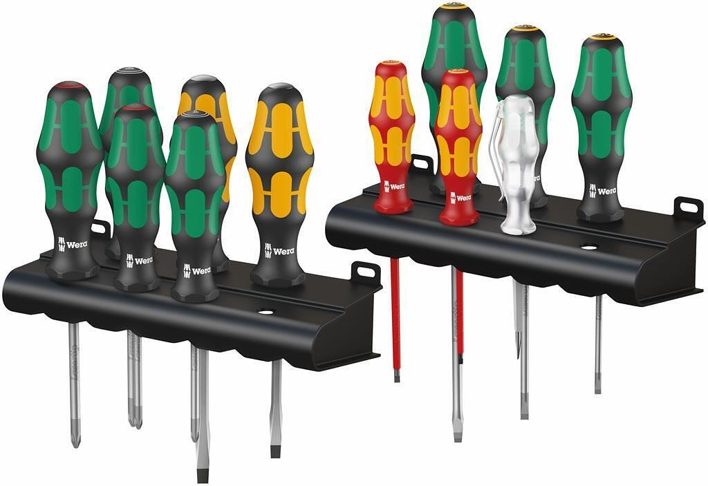 Комплект отвертки, 7x шлиц, 2x PH, 2x PZ и фазомер, XXL Kraftform Plus Wera - W051010