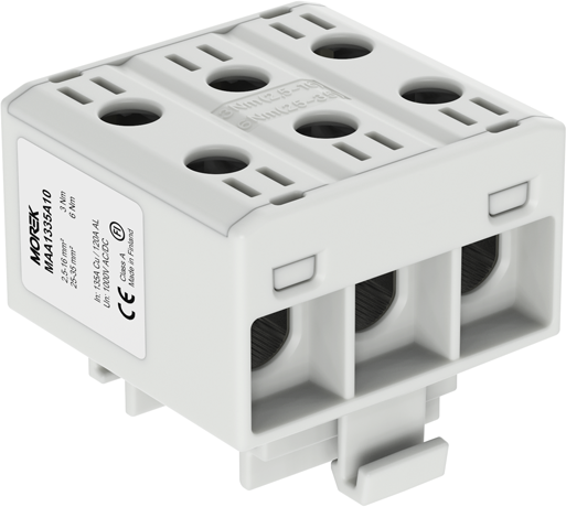 Тунелна клема СИВА 3P 135A с 6 отвора OTL35-3x 3x1xAl/Cu 2,5-35mm² 1000V MOREK, MAA1335A10