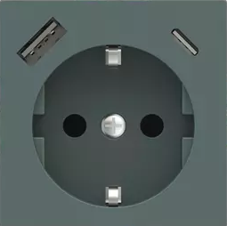 Лицев панел за контакт шуко и USB A+C 55x55 Fenix Green Commodore EKINEX, EK-PSC-DE-USB-FVC