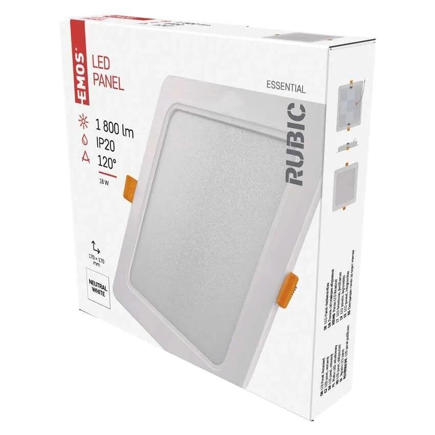 Луна LED SQ170 18W 4000K 1800lm 120° 25000h IP20 RUBIC EMOS