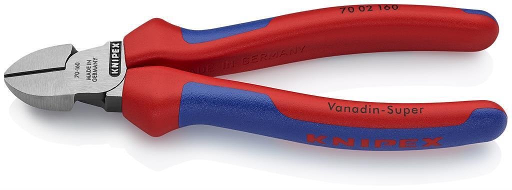 Клещи диагонални резачки, синьо-червена ръкохватка 160мм, Knipex - K7002160