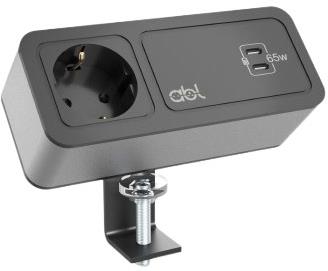 Модул Axis65 с 1х Шуко, USB тип C+C Power Delivery 65W Черен/Черен, ABL, ABL Сърбия, 2A8BF1C3