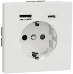 Механизъм контакт шуко 16A + USB A+C 3A 15W с лицев панел цвят Лотус System Design Merten SE /до изчерпване/, SCHNEIDER ELECTRIC, MTN2367-6035