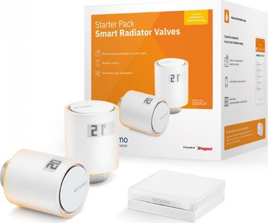 Стартов пакет - Термоглави за радиатори Smart, централно отопление Netatmo /до изчерпване/, NETATMO , NVP-EN