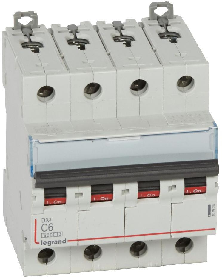 Автоматичен прекъсвач DX3 4P 6A крива С 6kA Legrand, LEGRAND НИСКО НАПРЕЖЕНИЕ, 407924