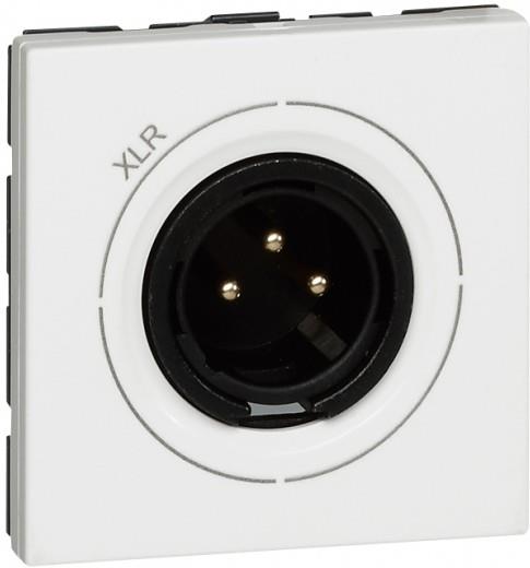 Розетка за тонколони XLR 3 пина Male цвят бял Mosaic Legrand, LEGRAND, 78756