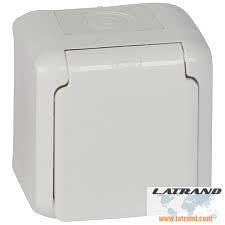 Контакт шуко IP44 открит монтаж цвят Бял Forix 782373 LEGRAND