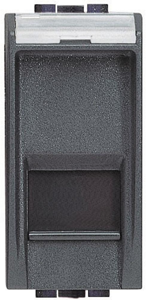 Розетка RJ45 cat.6 UTP конектор toolless IDC 1 мод. цвят Антрацит LL Bticino, BTICINO, L4279C6