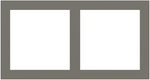 Рамка 2х 60x60 FF/Linea71 Fenix Grey London EKINEX, EK-P2S-FGL