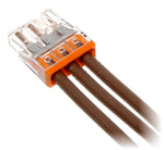 Бърза връзка 3х0,5-2,5 mm2 (100бр.) оранжева за твърд проводник Wago, WAGO, 2273-203
