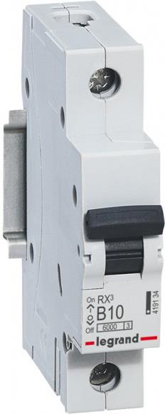 Автоматичен прекъсвач RX3 1P 10A крива В 6kA Legrand, LEGRAND НИСКО НАПРЕЖЕНИЕ, 419134