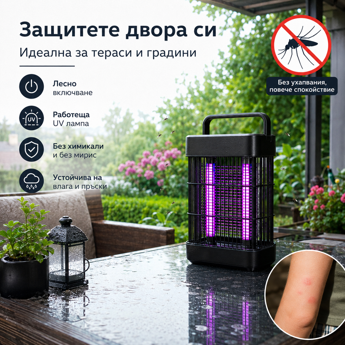 UV лампа против комари и насекоми Lumio MKE008 – 2×6W, до 50 м²