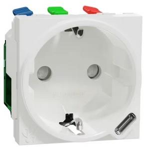 Контакт шуко с детска защита авт. и USB тип C 2 мод. цвят Бял Unica SE, SCHNEIDER ELECTRIC, NU301718