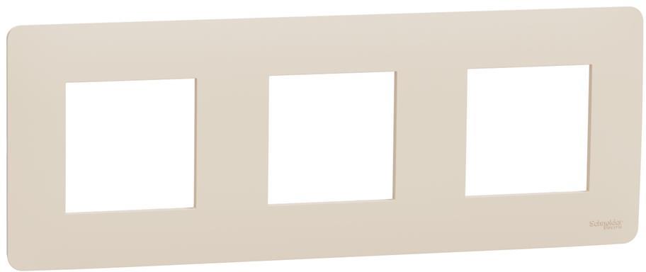Лицева рамка 3х цвят Крем Unica Studio SE, SCHNEIDER ELECTRIC, NU200644
