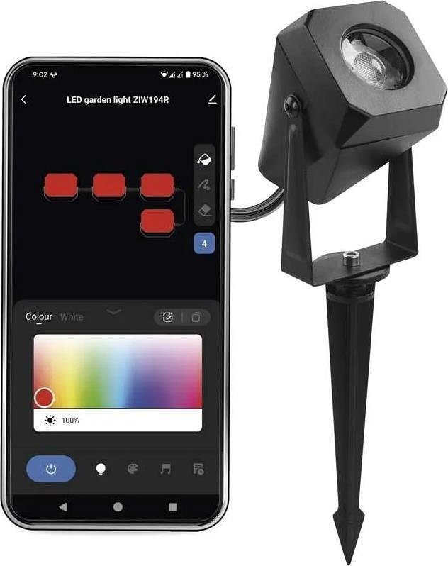 Прожектор допълнителен LED 1.5W RGBIC 100lm 20000h IP65 черен Wi-Fi GoSmart EMOS