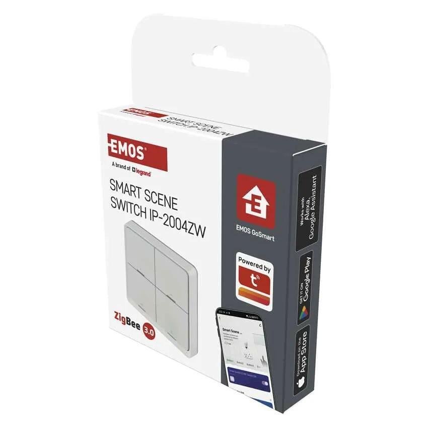 Бутон с 12 функции с батерия бял IP-2004ZW ZigBee GoSmart EMOS
