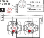 LED лампа за индикатор (червена) за девиаторен ключ с неутрала 230V Legrand, LEGRAND, 67688
