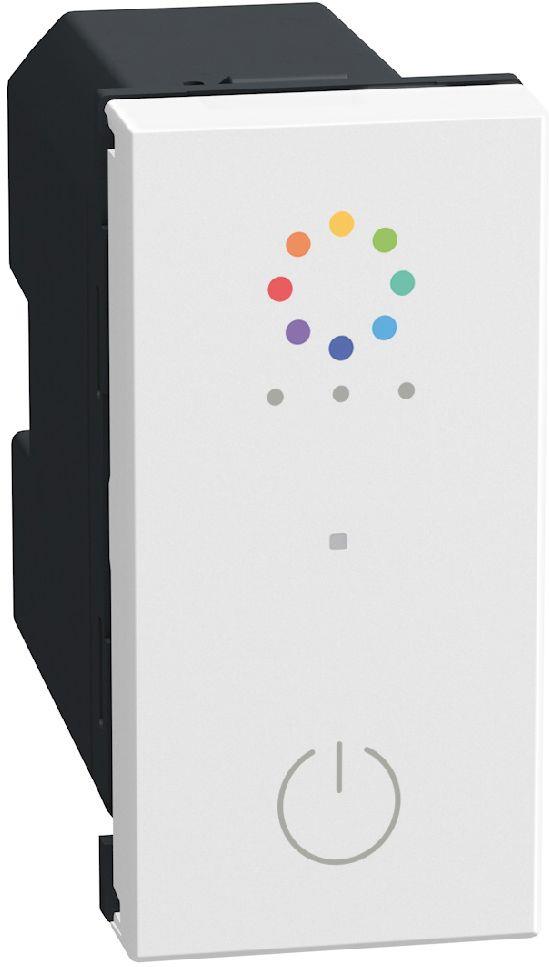 Ключ/димер RGB БЕЗжичен 1 мод. Smart с Netatmo цвят Бял Light Now Bticino, NETATMO с LEGRAND & BTICINO, YW4007CWI