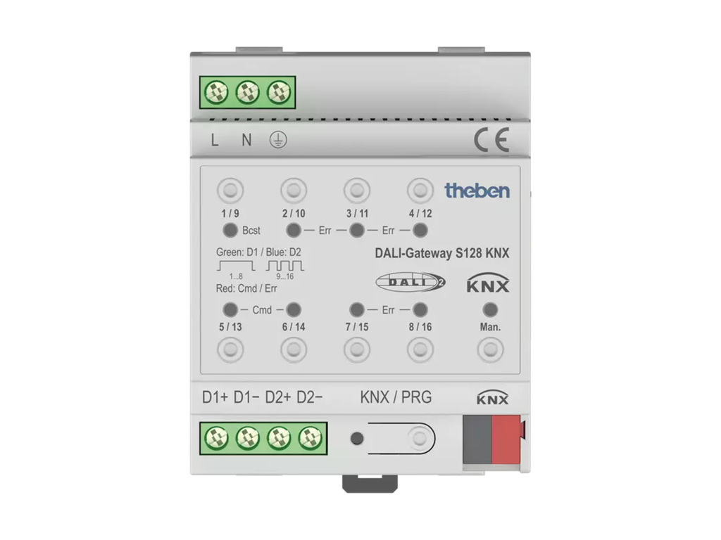 Актуатор DALI gateway S128 2х 64 баласта 4DIN KNX Theben, 4940302