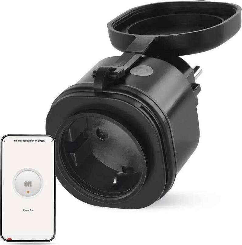 Адаптер Smart за контакт 1х Шуко 16A с мерител IP44 IP-3010S ZigBee GoSmart EMOS