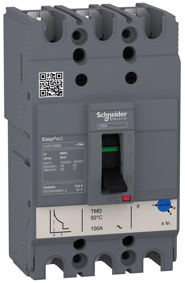 Автомат CVS100BS 3P 40А TM (20kVAR) 25kA регулируем (In x 0.7...1) SE, SCHNEIDER ELECTRIC НИСКО НАПРЕЖЕНИЕ, LV510934