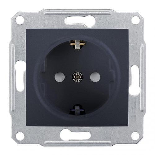SCHNEIDER ELECTRIC - E010020156 Контакт с детска защита Sedna, 16А, графит