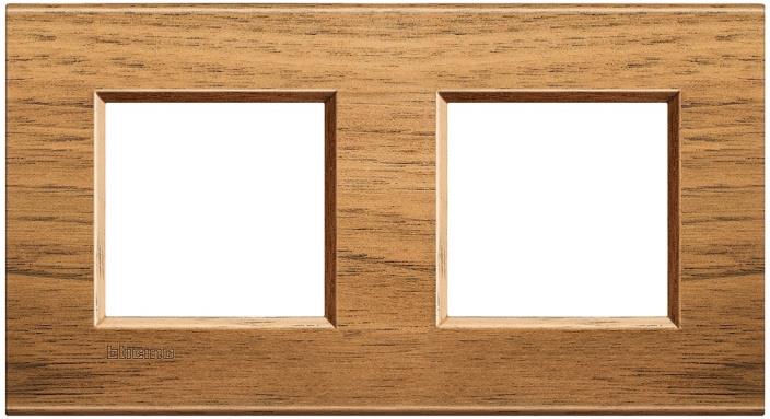 Рамка 2х2 мод. правоъгълна Walnut LL Bticino , BTICINO, LNA4802M2LNC