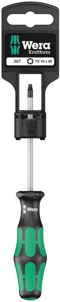 Отвертка TX 10x80, зелено-черна ръкохватка, 367 Kraftform Plus блистер Wera - W100060