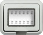 Лицева рамка + носеща IP55 3 мод. цвят Сив LL Bticino, BTICINO, 24603