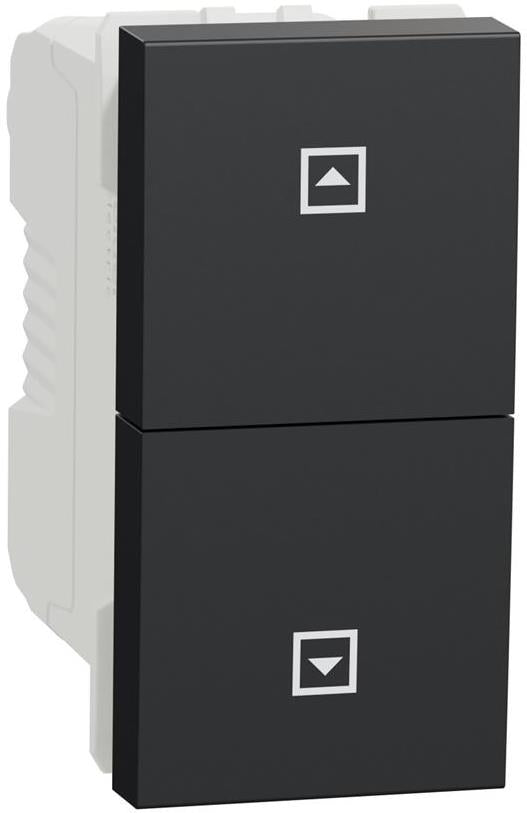 Бутон за щори 1 мод. цвят Антрацит Unica SE, SCHNEIDER ELECTRIC, NU310754SC