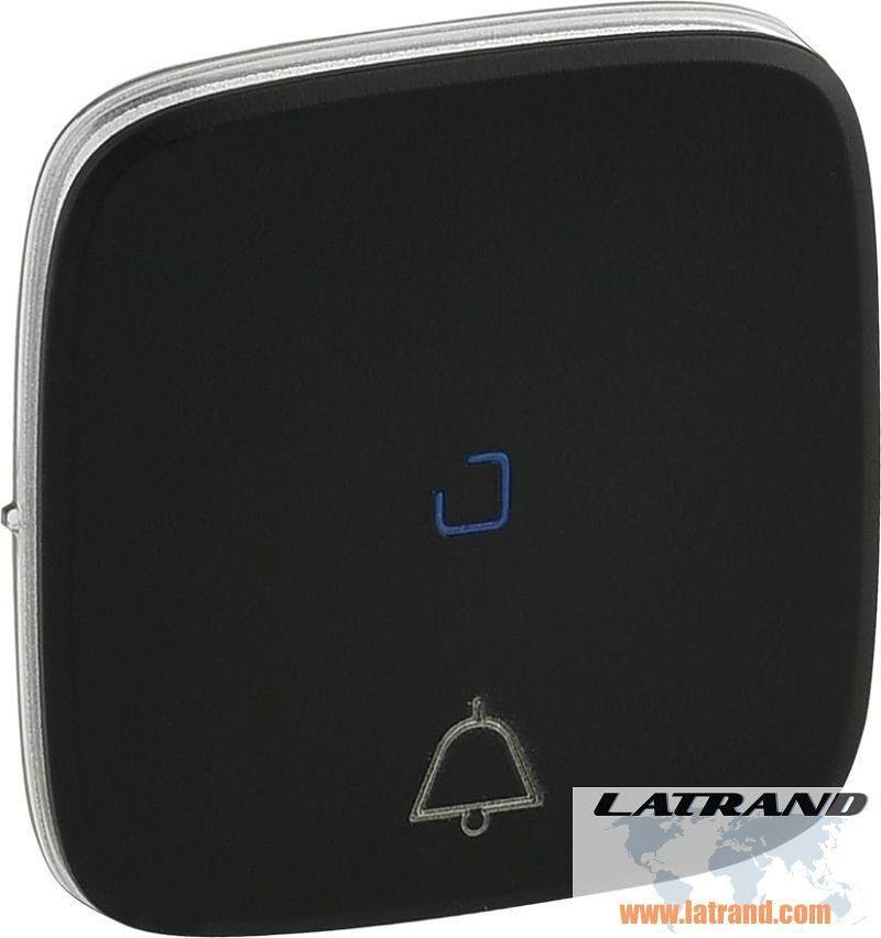 Лицев панел за бутон с подсветка и символ звънец цвят Черно Valena Allure Legrand - 755093