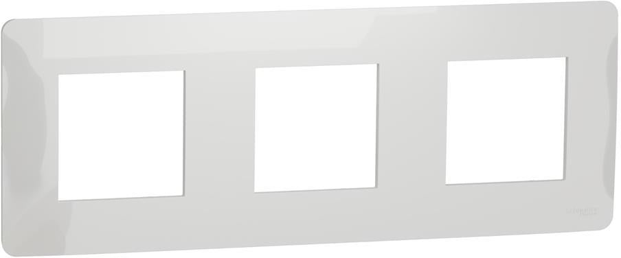 Лицева рамка 3х цвят Бял Unica Studio SE, SCHNEIDER ELECTRIC, NU200618