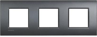 Рамка 2+2+2 мод. метална Anthracite AIR LL Bticino , BTICINO, LNE4802M3AR