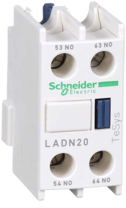Блок помощни контакти TeSys D 2NO винтови клеми SE, SCHNEIDER ELECTRIC НИСКО НАПРЕЖЕНИЕ, LADN20