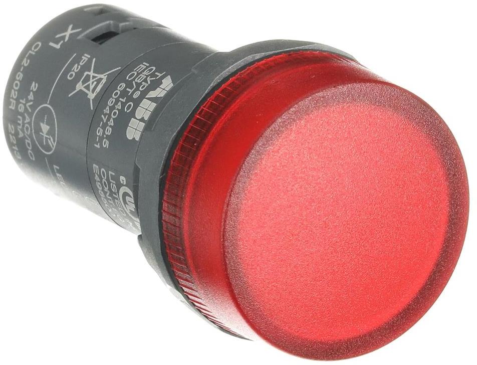Сигнална лампа LED CL2-502R сглобена червена 24Vac/dc Ø22mm Compact ABB, 1SFA619403R5021
